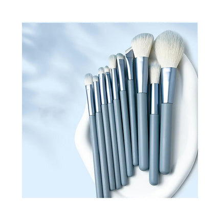 10 Pcs Soft Hair Makeup Brush Kit  - Synthetic Foundation Face Blush Concealer Eyeshadow Beauty Tool