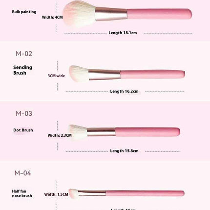 10 Pcs Soft Hair Makeup Brush Kit  - Synthetic Foundation Face Blush Concealer Eyeshadow Beauty Tool