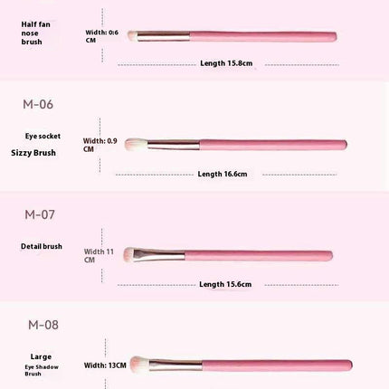 10 Pcs Soft Hair Makeup Brush Kit  - Synthetic Foundation Face Blush Concealer Eyeshadow Beauty Tool