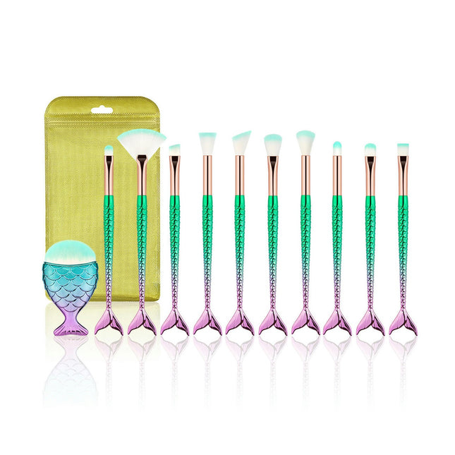 11PCS Makeup Brushes Set Foundation Eyebrow Eyeliner Blush Cosmetic Concealer Brushes For Foundation Blush Contour