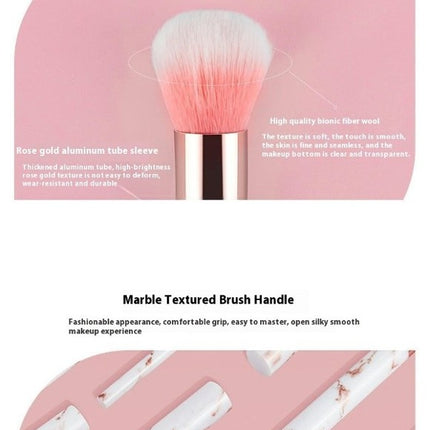 Portable Makeup Brush Set 10pcs Marble Make Up Brushes Foundation Powder Brush for Foundation Blush Contour