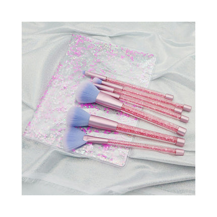 Makeup Brushes Crystal Sparkles Cute Fan Blush Foundation Powder Lip Highlight Eyebrow Concealers Brush Set