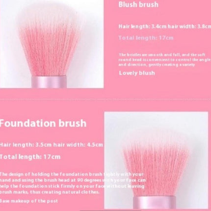 Makeup Brushes Crystal Sparkles Cute Fan Blush Foundation Powder Lip Highlight Eyebrow Concealers Brush Set