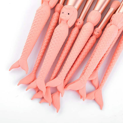 Mermaid Tail Ladies Suits Makeup Brush Makeup Blush Eyeshadow Suits Artificial Fiber The Face Cosmetic Brush