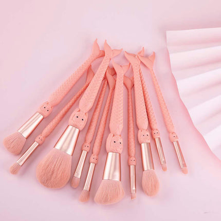 Mermaid Tail Ladies Suits Makeup Brush Makeup Blush Eyeshadow Suits Artificial Fiber The Face Cosmetic Brush