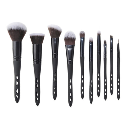 Hollow Shape Handle Makeup Brushes Set Natural Premium Synthetic Foundation Face Blending Makeup Brushes Set