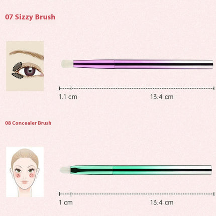 Makeup Brush 9Pieces Handle Makeup Brush for Concealer Foundation Eyeshadow Blush Easy to Carry Foundation Brushes