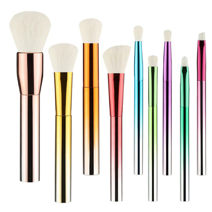 Makeup Brush 9Pieces Handle Makeup Brush for Concealer Foundation Eyeshadow Blush Easy to Carry Foundation Brushes