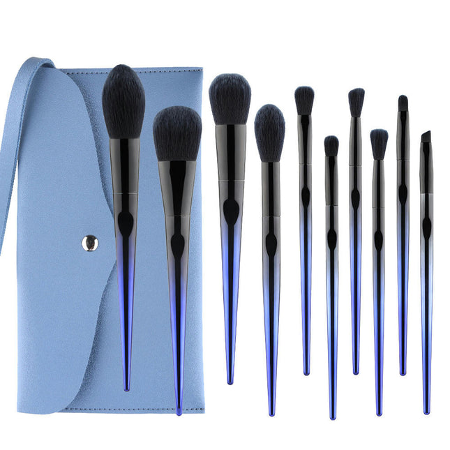 10pcs Makeup Brush Set Premium Synthetic Foundation Powder Concealers Blending Eye Shadows Face Make Up Brushes