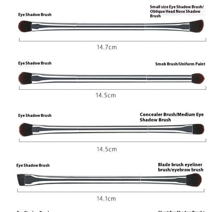 6Pcs Double Ended Eyeshadow Brush Set Professional Eye Makeup Brushes Set Foundation Make Up Brushes Kits