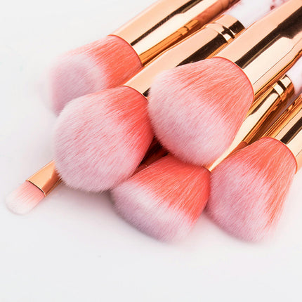 10 Piece Marble Makeup Brush Set Makeup Premium Face Eyeliner Blush Contour Foundation Cosmetic Brushes