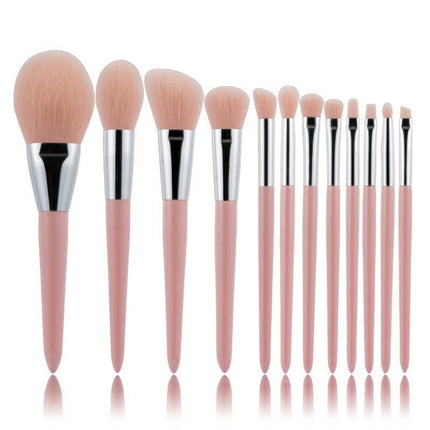 Makeup Brushes Kit Foundation Eye Shadows Makeup 12 Piece for Eye Face Liquid Cream Cosmetics Brushes Kit Travel Set