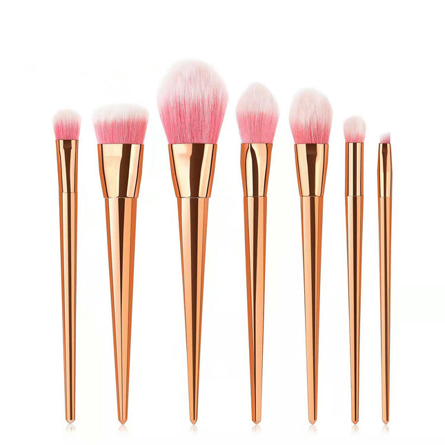 7/12 PCS Professional Eye shadow Concealer Eyebrow Foundation Powder Liquid Cream Blending Brushes Set