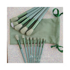 13 green brushesr and Bag