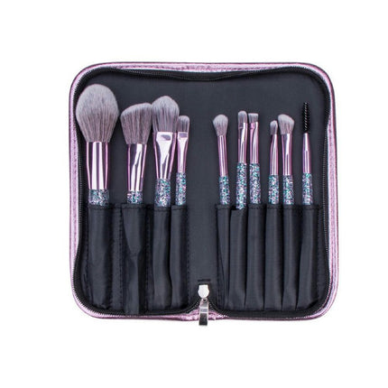 Makeup Brushes Set Glitter Crystal Makeup Brush Set Complete Synthetic Make Up Brushes Beautiful Crystal Handle