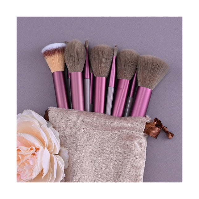 13 Pcs Makeup Brushes Set Foundation Powder Concealer Blush Eyebrow Brush Make Up Brush Set With Cloth Bag