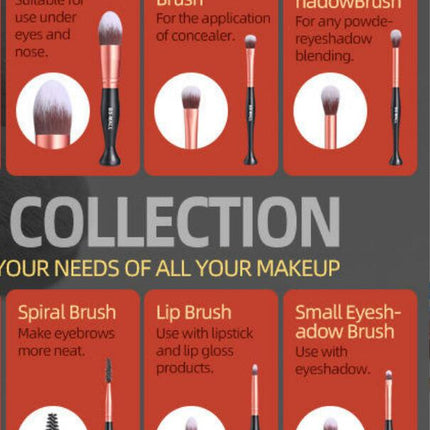 14 Pcs Upright Professional Makeup Brushes Set Foundation Travel Blending Concealers Face Powder Eye Makeup Brush Sets