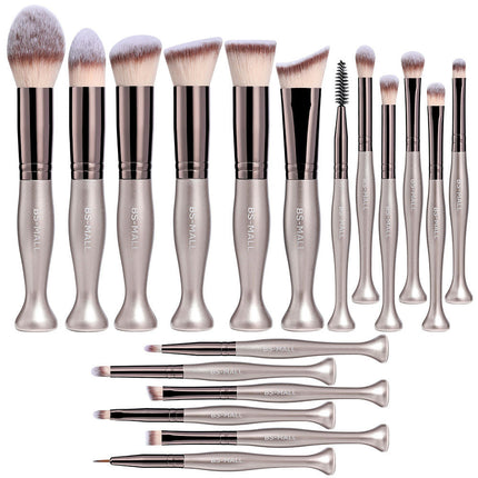 18 Pcs Makeup Brush Set Premium Blending Blush Eyebrow Eyeshadow Foundation Stippling Lip Cosmetics Brushes