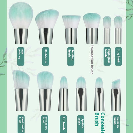 12 Pcs Imitation Ceramic Professional Makeup Brush Set Premium Synthetic Face Foundation Concealers Makuk Up Brushes Set