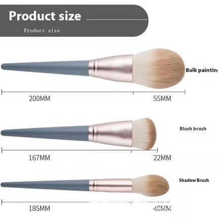 Makeup Brush Set 10pcs For Foundation Blending Blush Concealer Eye Shadow Cruely-Free Synthetic Fiber Bristles