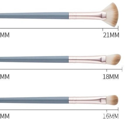 Makeup Brush Set 10pcs For Foundation Blending Blush Concealer Eye Shadow Cruely-Free Synthetic Fiber Bristles