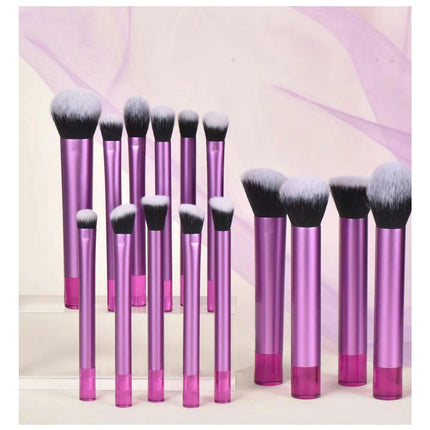 Makeup Brush Set Aluminum Handles UltraPlush Bristles Includes Eye Liner Brush and Foundation Brush Set of 16