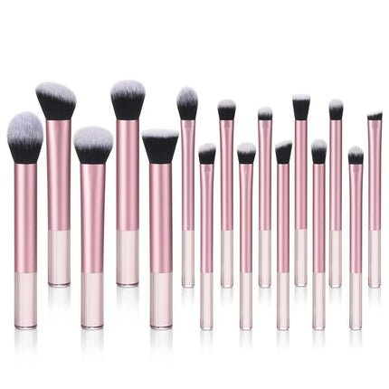 Makeup Brush Set Aluminum Handles UltraPlush Bristles Includes Eye Liner Brush and Foundation Brush Set of 16