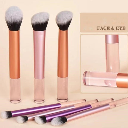 Makeup Brush Set Aluminum Handles UltraPlush Bristles Includes Eye Liner Brush and Foundation Brush Set of 16