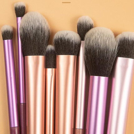 Makeup Brush Set Aluminum Handles UltraPlush Bristles Includes Eye Liner Brush and Foundation Brush Set of 16