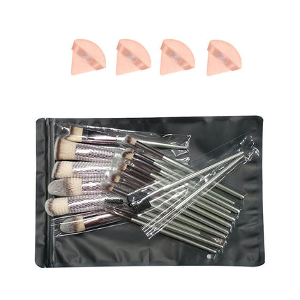 Makeup Brushes with 4 Pcs Powder Puff  Professional Face Powder Eye Make Up Brushes Set Cosmetic Brushes