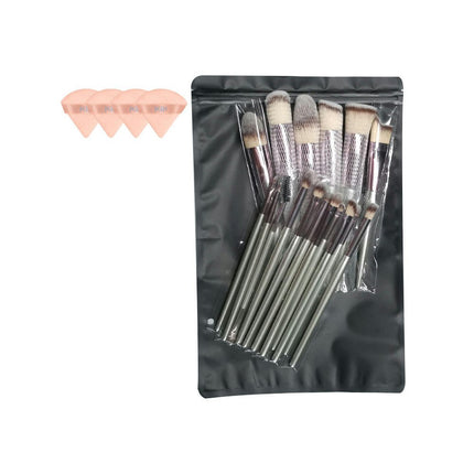 Makeup Brushes with 4 Pcs Powder Puff  Professional Face Powder Eye Make Up Brushes Set Cosmetic Brushes