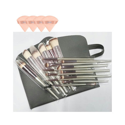 Makeup Brushes with 4 Pcs Powder Puff  Professional Face Powder Eye Make Up Brushes Set Cosmetic Brushes