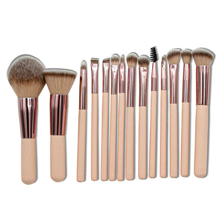 14 Pcs Cosmetic Brushes Kit Travel Portable Mini Makeup Brushes Set Premium  Handle Synthetic Fiber Concealer Brushes With Bag