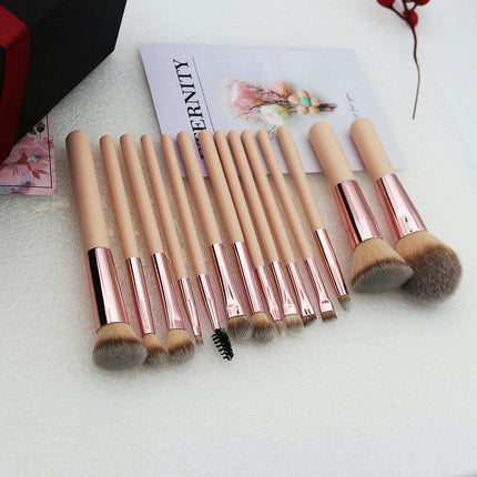 14 Pcs Cosmetic Brushes Kit Travel Portable Mini Makeup Brushes Set Premium  Handle Synthetic Fiber Concealer Brushes With Bag