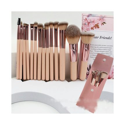 14 Pcs Cosmetic Brushes Kit Travel Portable Mini Makeup Brushes Set Premium  Handle Synthetic Fiber Concealer Brushes With Bag