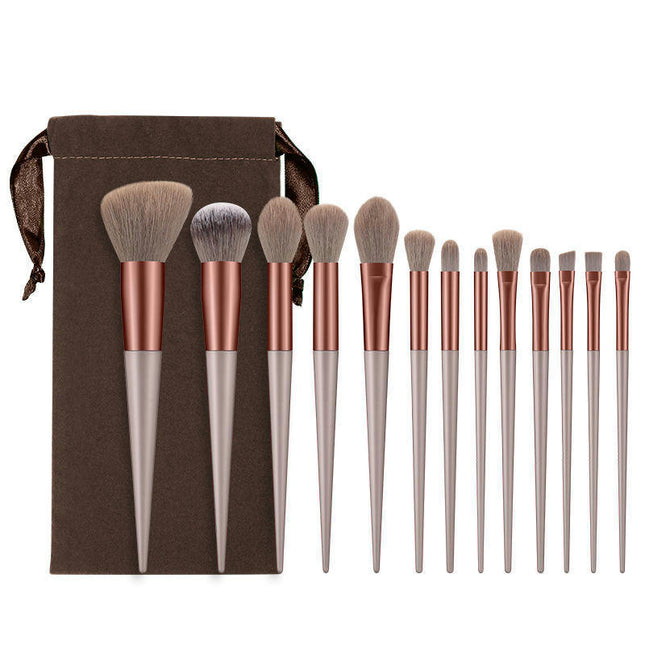 13 Pcs Makeup Brushes Makeup Brushes Set Premium Synthetic Powder Blush Concealers Shadow Make Up Brushes With A Makeup Bag