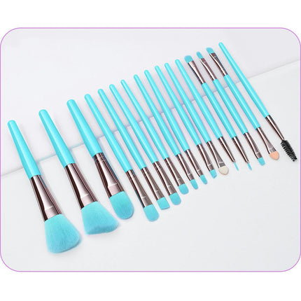 16 Piece Fluorescent Makeup Brush Set Premium Foundation Blending Face Powder Synthetic Makeup Brushes Set