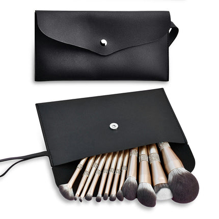 12 Pcs Ultra Soft  Makeup Brushes Sets  - with Foundations Powder Blush Contour Brush Sets With Bag