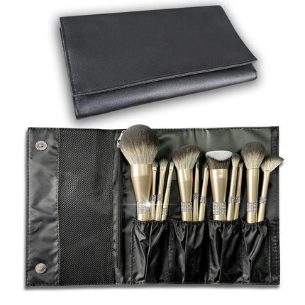 12 Pcs Ultra Soft  Makeup Brushes Sets  - with Foundations Powder Blush Contour Brush Sets With Bag