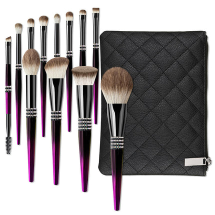 12 Piece Ultra Soft Makeup Brush Set - Essential Makeup Brush Set Includes Foundation Contour Blush Concealer Brush