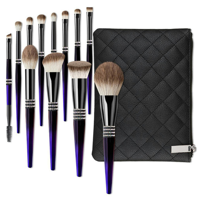 12 Piece Ultra Soft Makeup Brush Set - Essential Makeup Brush Set Includes Foundation Contour Blush Concealer Brush