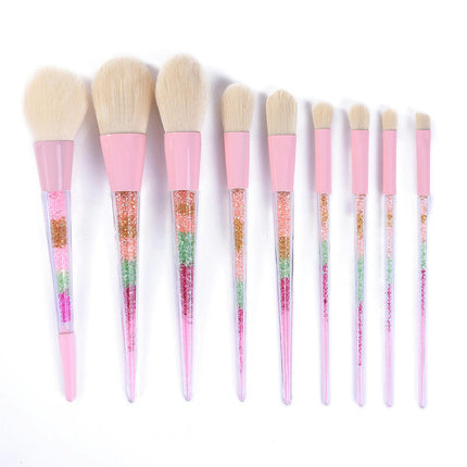 8 Pieces Makeup Brushes Set Crysta Handle Blush Makeup Brushes  Foundation Powder Blush Eyeshadow For Beginners