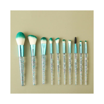 10Pcs Blending Liquid Makeup Foundation Brush Synthetic Dense Bristles For Stippling Mineral Cream Powder Blush