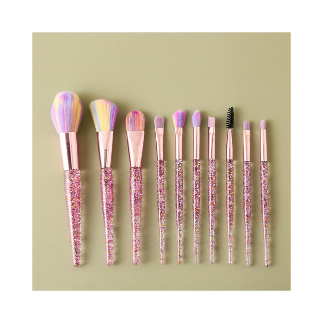 10Pcs Blending Liquid Makeup Foundation Brush Synthetic Dense Bristles For Stippling Mineral Cream Powder Blush