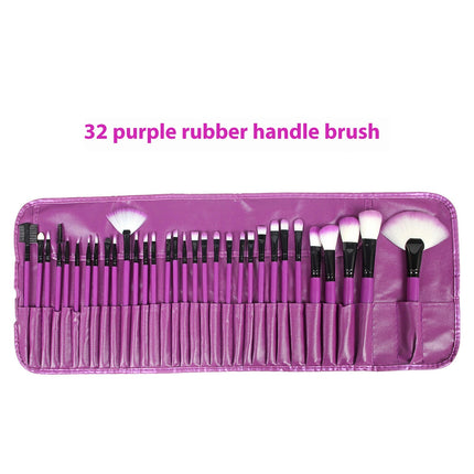 Bristle Makeup Brushes Sets With Pouch- Multiple Colors Set 32 Pcs Makeup Brushes Set Blending Liquid Makeup