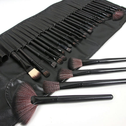 Bristle Makeup Brushes Sets With Pouch- Multiple Colors Set 32 Pcs Makeup Brushes Set Blending Liquid Makeup