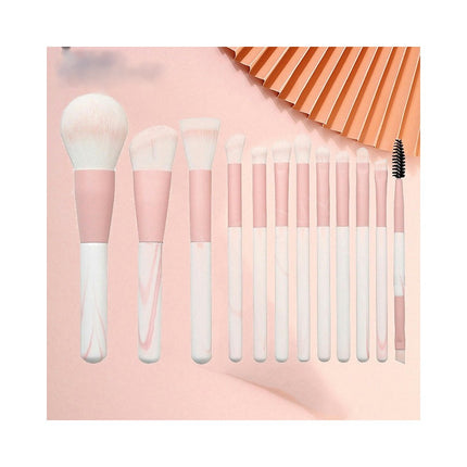 12Pcs Makeup Brush Set Marble Premium Synthetic Foundation Brush Blending Face Powder Make Up Brushes Kit