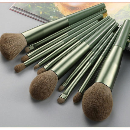 11 PCS Multi Fiber Hair Makeup Brushes Set Premium Synthetic Powder Foundation Eye shadows Makeup Brush Set