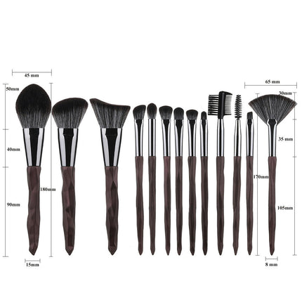 13/15 PCS Plastic Handle Kabuki  Powder Foundation Brush Concealer Eye Shadow Eyeliner Eyebrow Brush