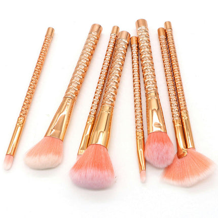 Honeycomb Transparent Handle Crystal Makeup Brushes 8 PCs Transparent Handle Acrylic Cosmetic Brush Set